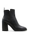 Leder Damen Stiefeletten Knöchel Schwarz