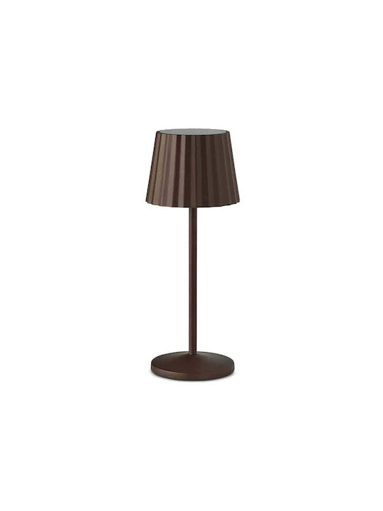 Phos Metal Table Lamp with Orange Shade and Base