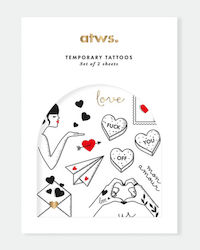 Atws Tätowierungen Love Set Weiß