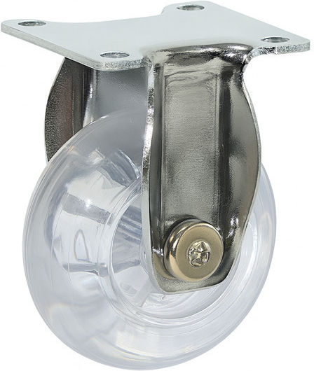 Finetto Furniture Wheel made of Metal with Wheels in Transparent Color