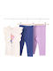 Kids' Set with Leggings Summer 3pcs Purple