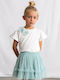 Kids' Set with Skirt Summer 2pcs Green