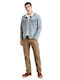 505 Men's Elastic Jeans Pants with Regular Straight Fit Brown