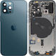 Κάλυμμα Μπαταρίας Apple Iphone 12 Pro Μεσαίο Περίβλημα Μπλε Pacific Blue Ανταλλαγής