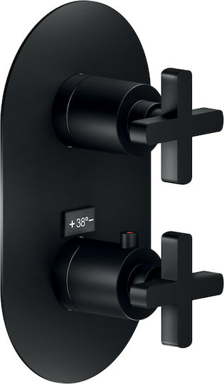 Nobili Built-in Faucet Mixer for Shower Black