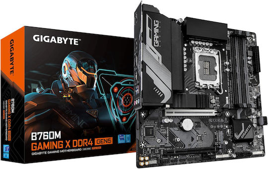 Gigabyte B760M Gaming X DDR4 GEN5 rev. 1.0 Motherboard Micro ATX with Intel 1700 Socket
