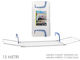 Vestiamo Casa Folding Hanging Metallic Clothes Drying Rack with 15m Hanging Length