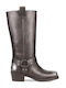 Women's Boots with Zipper Silver