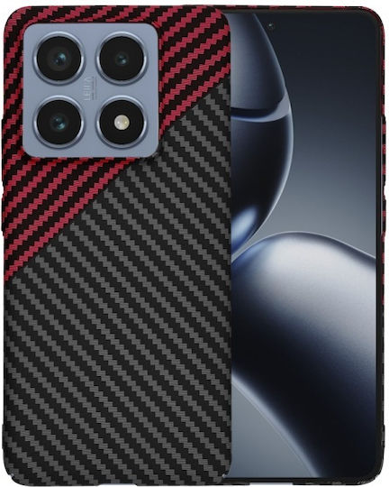 Husă Xiaomi 14t Pro Techsuit Carbonite Fibershell Negru Roșu