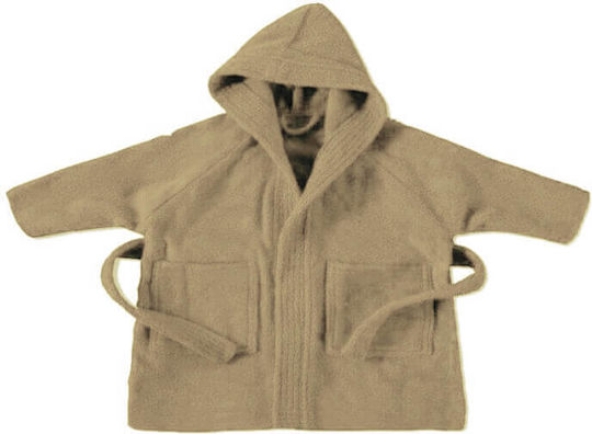 Halat de Baie pentru Copii Beige cu Glugă