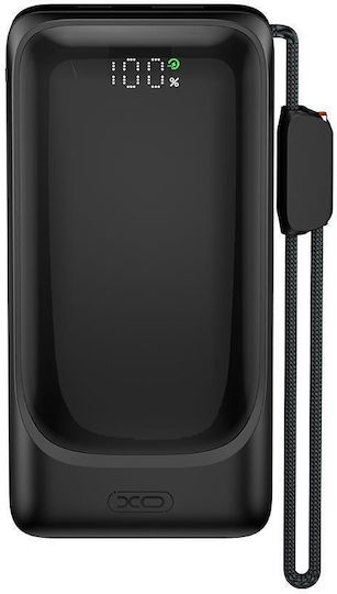 XO PR282 Power Bank 10000mAh 22.5W με Θύρα USB-A και Θύρα USB-C Μαύρο