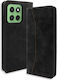 Bodycell Pu Leder Book Handyhülle Motorola Edge 60 Fusion 5G Schwarz