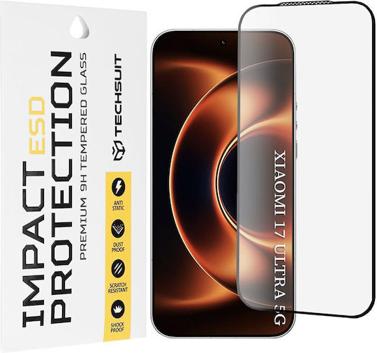 Techsuit Back Cover Tempered Glass Black (Xiaomi 17)