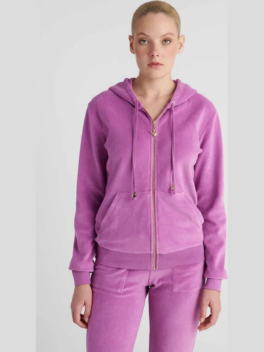 SugarFree Women's Sweatshirt Jacket Velvet Hood...