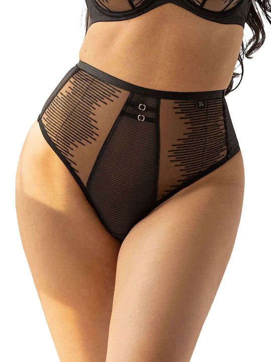 Krisline Hohe Taille String Schwarz
