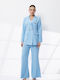 Women's Light Blue Suit in Loose Fit