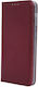 Smart Magnetic Book Synthetic Leather / Silicone Burgundy (Honor X70, Honor X9d)