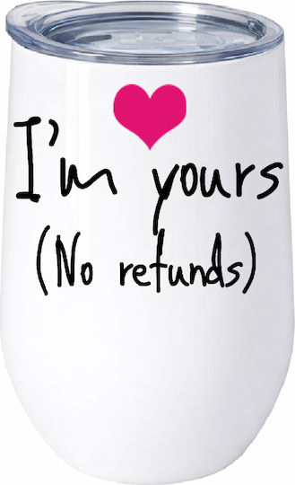 I'm Yours No Refunds No13 Stainless Steel Thermos Glass Double Wall 500ml – Premium Quality Valentine's Day