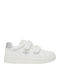 Kids Sneakers with Hoop & Loop Closure White