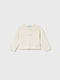 Kinder-Strickjacke Ecru