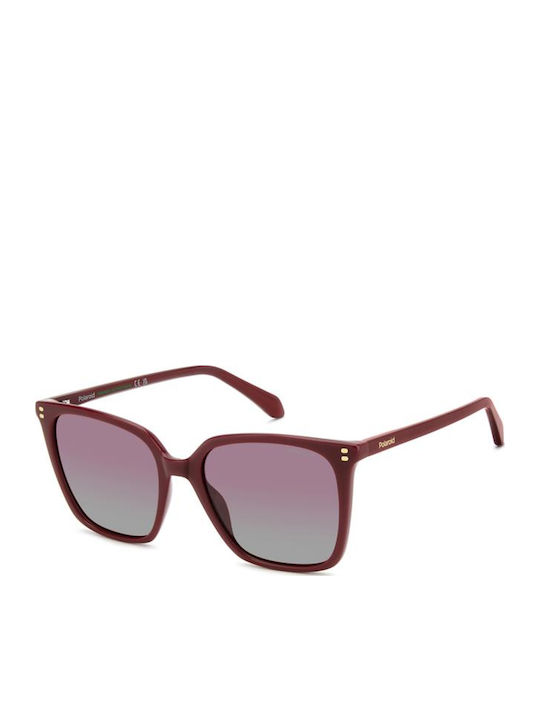 Polaroid Unisex Sunglasses with Red Metallic Frame and Red Lens PLD4201/S/X C9A/GC
