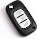 Foldable Car Key Shell with 3 Buttons for Smart