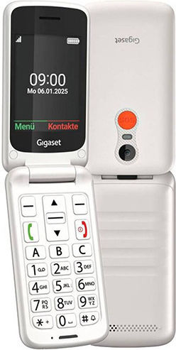 Gigaset GL595 Einzel-SIM Handy mit Großen Tasten Weiß