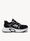 Schwarze Sneakers Mesh Chunky Sohle