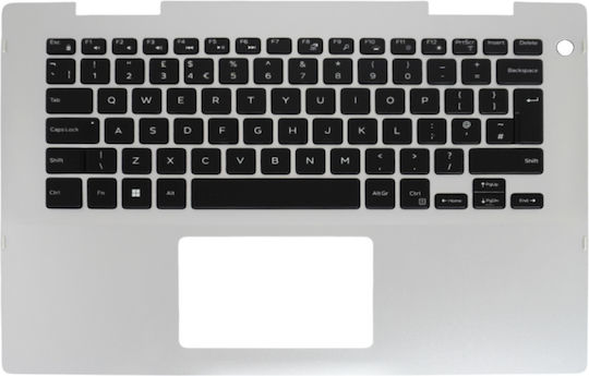 Laptop Keyboard Palmrest Dell Inspiron 14 5482 2-in-1 14 5485 2-in-1 5491 2-in-1 5481 41kvj 041kvj Ctpk0 0ctpk0 9294m 09294m UK Backlight Silver Cod.40824ukblpalm