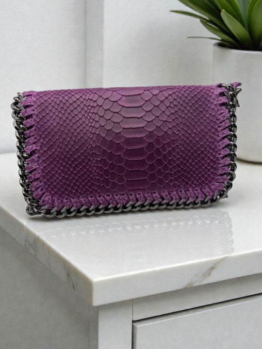 Leather Women's Bag Handbag Purple
