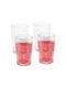 Relaxdays Set de pahare Cocteiluri / pentru apa din Sticlă 300ml 4buc