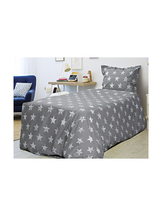 Beauty Home Sheet Set Single from Cotton & Polyester Grey 170x240cm