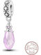 Charm with Stones with Stones in Silver Purple