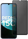Privacy Full Face Tempered Glass Μαύρο (Redmi 15C, Poco C85)