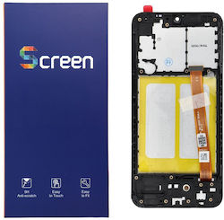 OG Bildschirm mit Rahmen für Galaxy A20e (Schwarz)