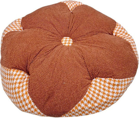 Gartenstuhlkissen Dunkelbraun/Orange 50x50cm