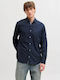 Long-sleeved Cotton Shirt Navy