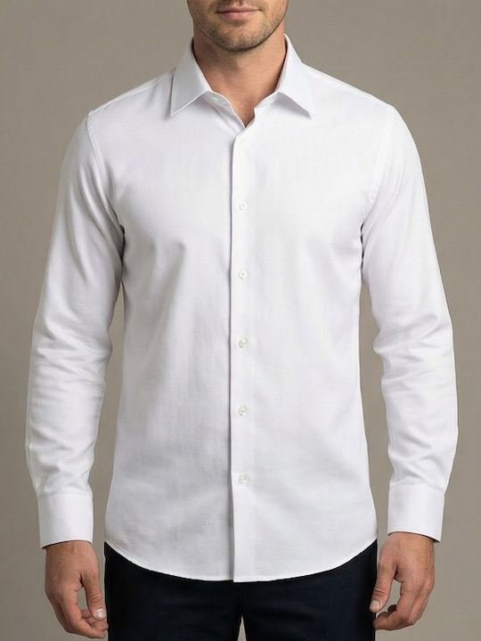 Long-sleeved Cotton Shirt White