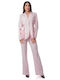 Pink Set Palazzo Jacket Lace