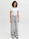 High Waist Women's Jean Trousers in Slim Fit Gray