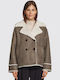 Γυναικείο Biker Jacket Taupe