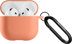 Native Union Silikonhülle Airpods 4 Metallkarabiner Orange