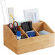 Organizator De Birou Din Bambus Cu 6 Compartimente Relaxdays