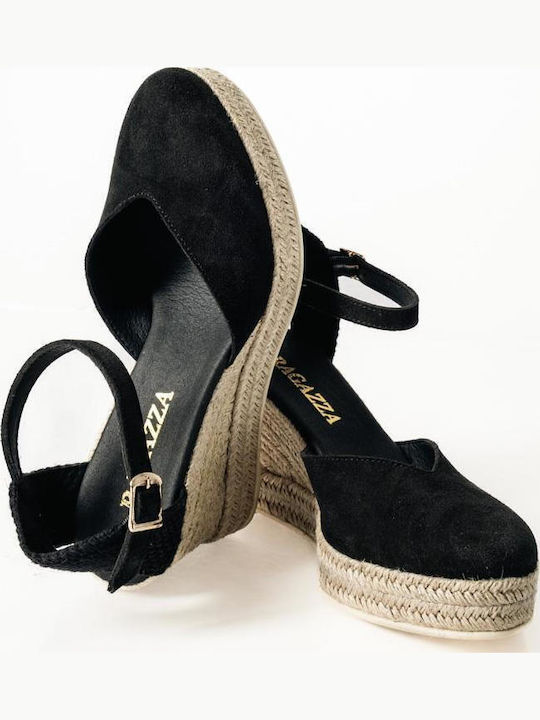 Ragazza Black Platform Espadrille Style