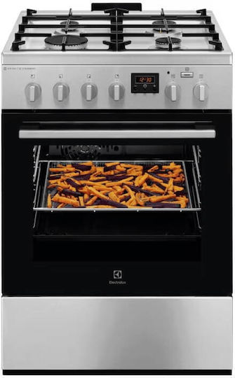 Electrolux Aragaz 58lt cu Plite pe Gaz Lichefiat L60cm. Stainless Steel