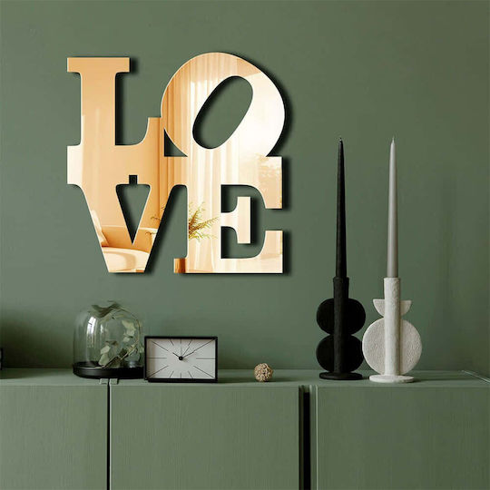 Wallity Wall Mirror with Yellow Plastic Frame 48x47cm 1pcs