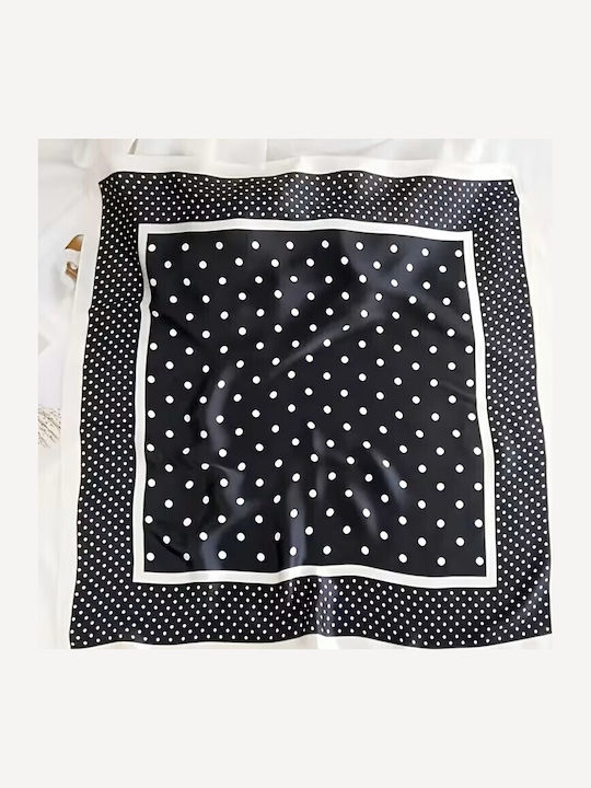 By Queen Retro Chic Elegance Σατέν Μαντήλι Polka Dots