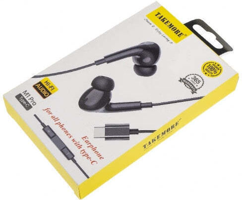 M1 Pro In-ear Handsfree Ακουστικά με Βύσμα USB-C Διάφανο