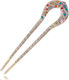 Ξυλάκι Φουρκέτα Μαλλιών U-σχήμα Chop Stick Vintage Χρυσαφί Kρύσταλλα Julia