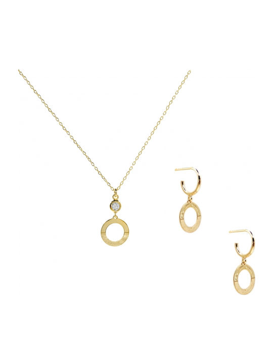 Loisir Silver Gold Plated Jewelry Set